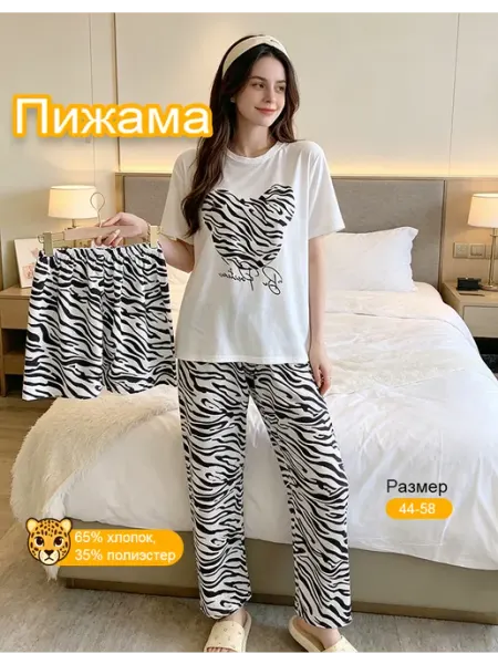 Пижама с шортами большие размеры