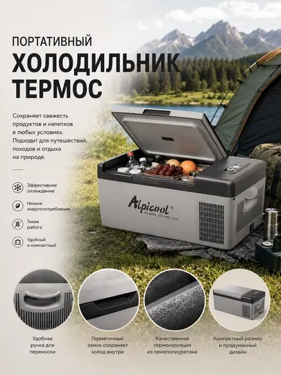 Портативный автохолодильник