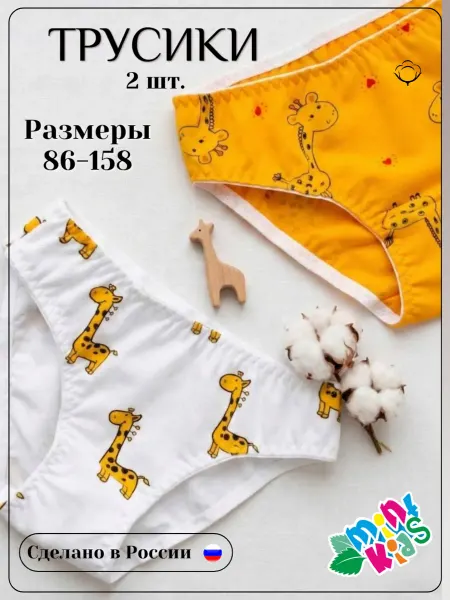 MintKids Трусы для девочки, 2 штуки
