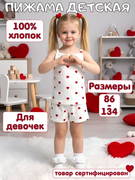 Улыбасики Пижама детская с шортами