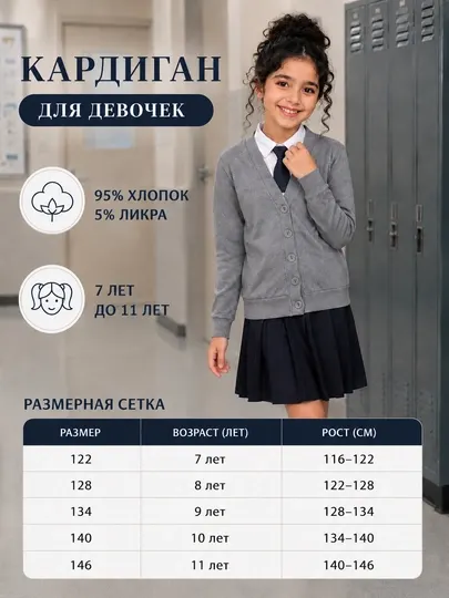 Кардиган для девочек