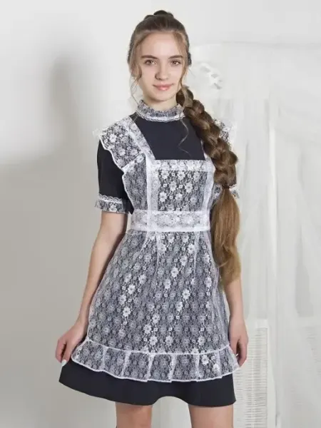 Каталея Фартук школьный белый