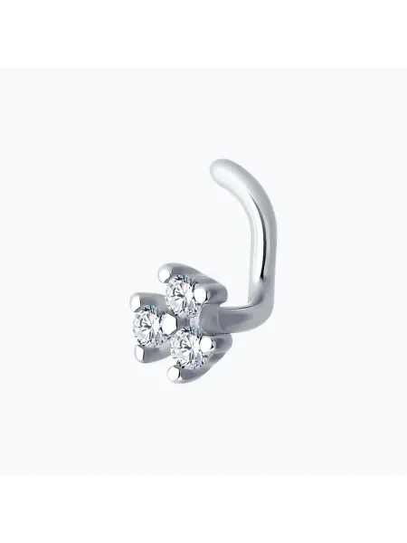Diamant Пирсинг в нос Серебро