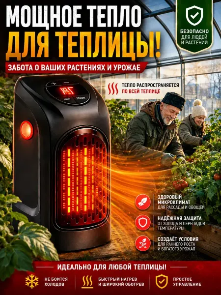 Обогреватель для теплицы на аккумуляторе
