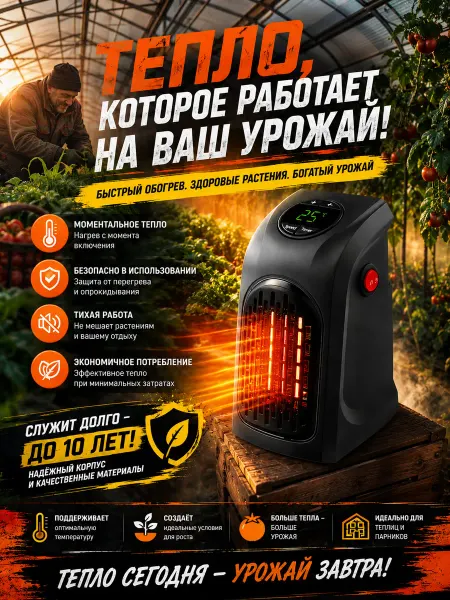 Обогреватель для теплицы с терморегулятором