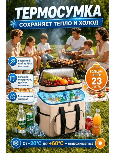 Термосумка холодильник для пикника