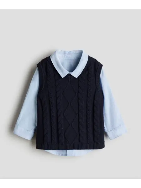 H&M Жилет с рубашкой