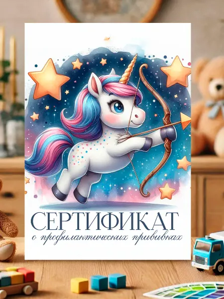 Мамины радости Сертификат прививок