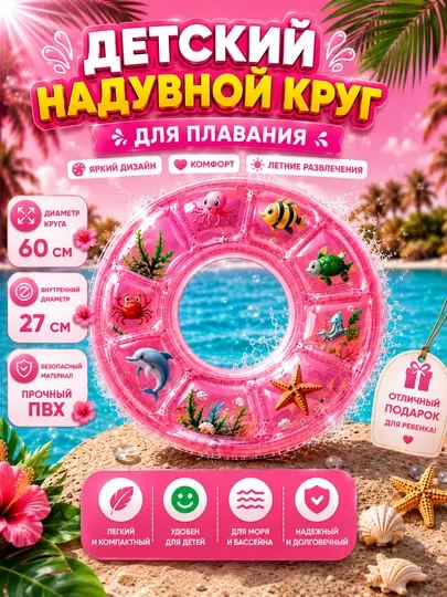 Круг для плавания, надувной круг, детский круг, бассейн, пляжная игрушка
