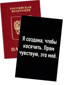 Обложка для паспорта цитатами