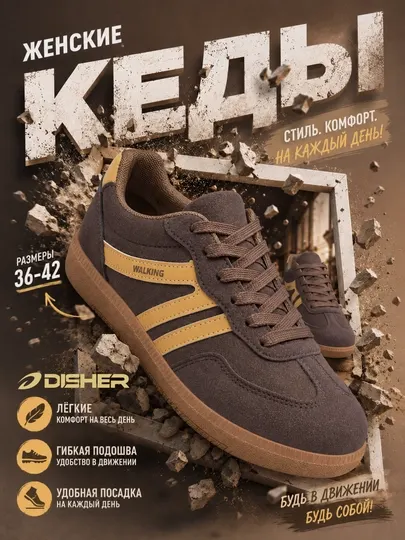 Женские кеды DISHER RetroLane