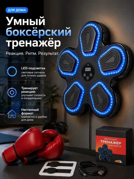 Музыкальный тренажер для бокса подарок мальчику