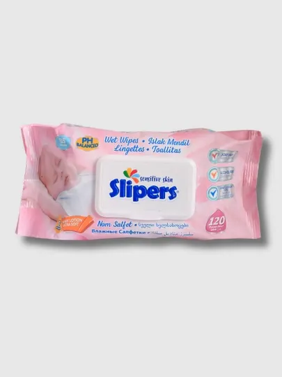 Slipers детские влажные салфетки, 120 шт