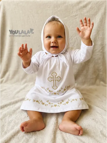 YOULALA Рубашка крестильная детская