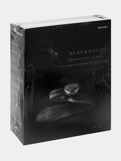 TМ Prof-Press Комплект 12 шт тетрадей 48 л, BLACKSOFT