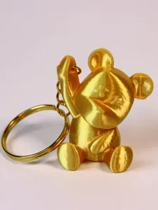 Золотой мишка игрушка-брелок