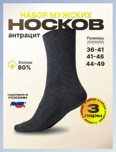 Носки мужские, 3 пары