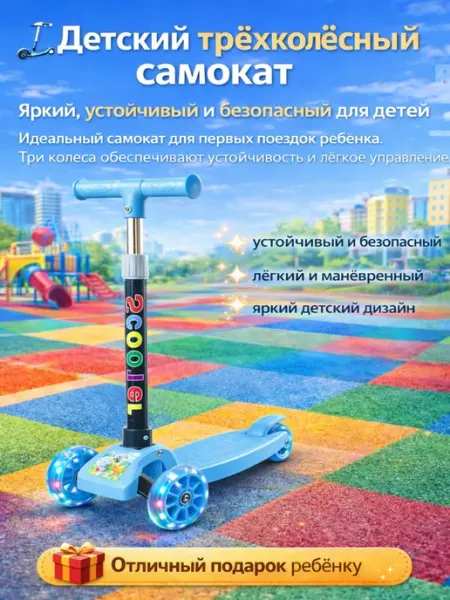 Боника Самокат трехколесный детский