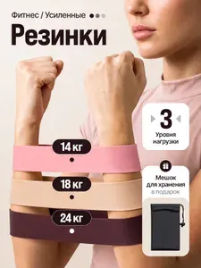 Фитнес резинки, набор 3 шт