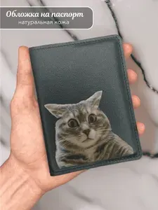 Обложка на паспорт кот