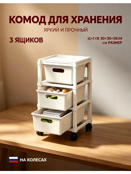 Комод пластиковый с ящиками