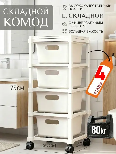 Комод пластиковый с ящиками