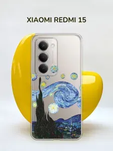 Чехол на Редми 15, прозрачный