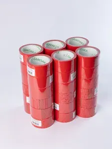 Скотч цветной красный, 50 м * 48 мм, 36 шт