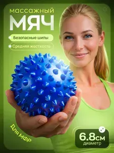 Мячик массажный, массажный мячик, синий