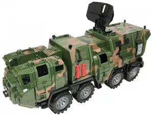 Военный тягач "Щит" с кунгом, детская большая игрушечная машинка, пластиковая модель, цвет камуфляж