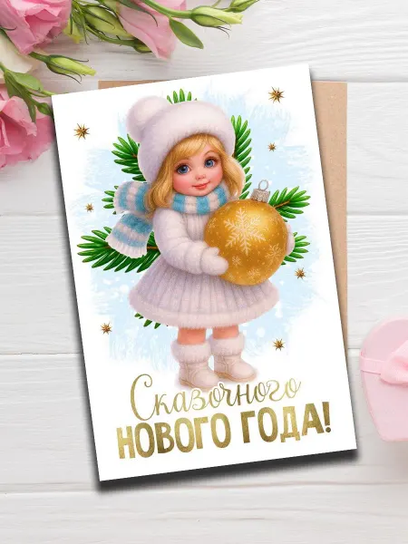 Woodguk С новым годом открытка