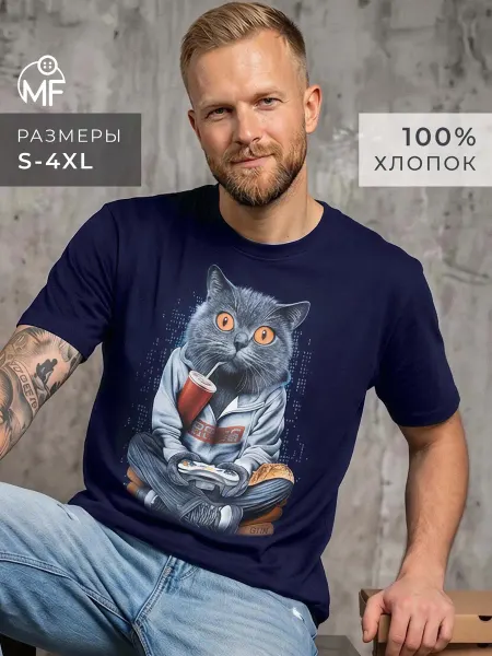 MF Летняя футболка с принтом