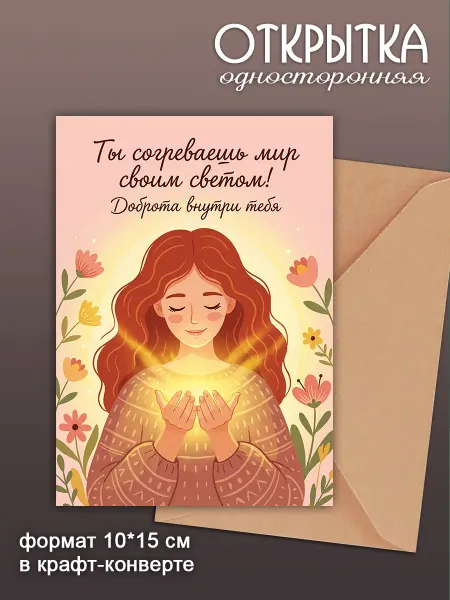 Открытка с пожеланиями добра