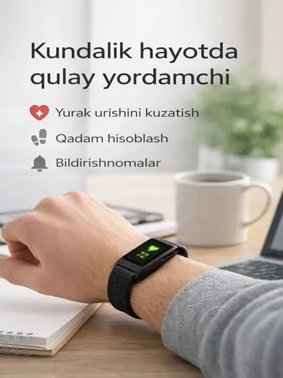Фитнес-браслет Smart Bracelet (черный)