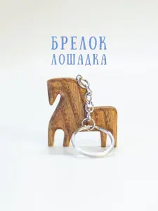 Брелок лошадка деревянная. Дуб. Обвес на сумку