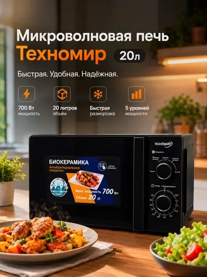 Микроволновая печь Техномир 20л