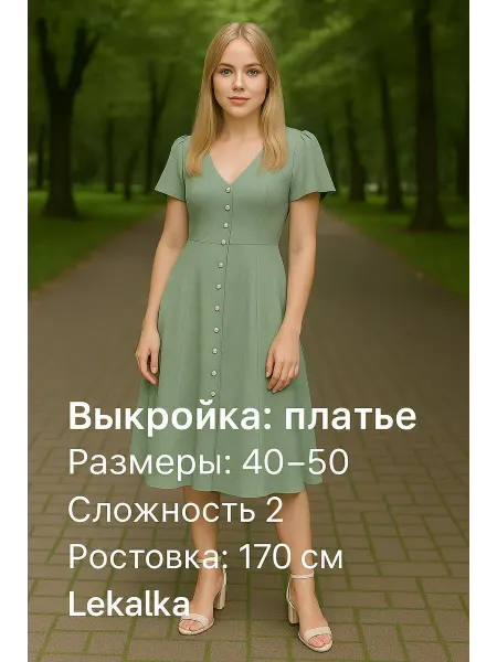 Выкройка платье на пуговицах