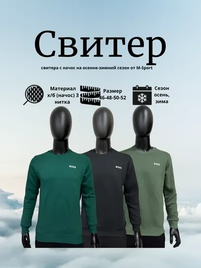 Мужской свитер на осень и зиму
