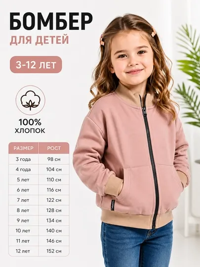 Бомбер для девочек