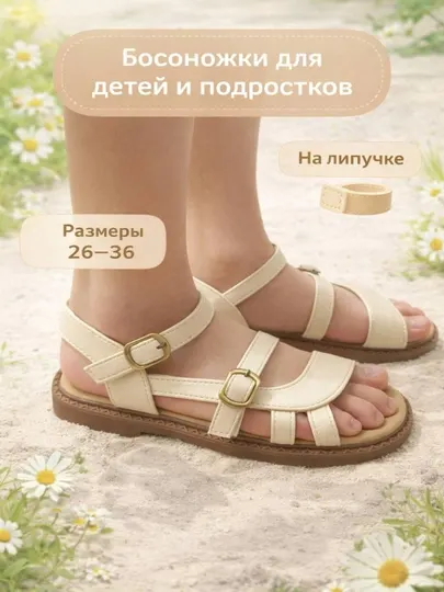 Босоножки для детей и подростков