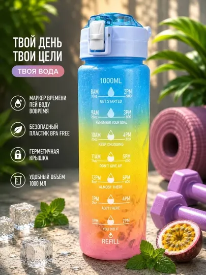 Шейкер бутылка для воды (шейкер) спортивная бутылка протеин белок спорт 600 мл унисекс