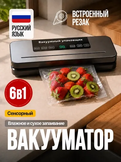 Вакууматор для продуктов, вакуумный упаковщик и запайщик пакетов