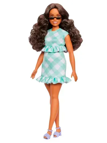 Кукла Barbie Fashionistas #240 в зеленом клетчатом платье