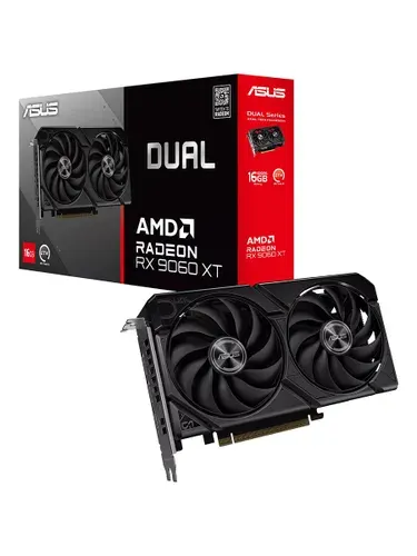 ASUS Видеокарта Radeon RX 9060 XT 16 ГБ (DUAL-RX9060XT-16G)