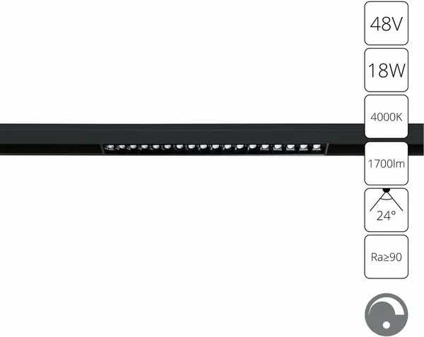 Arte Lamp Магнитный трековый светильник LINEA 0.1-10V A4685PL-1BK