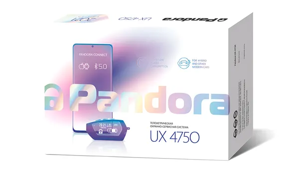 Автомобильная сигнализация Pandora UX 4750, оснащена 3CAN/2LIN/4G(LTE)/gps-ГЛОНАСС/Bluetooth 5.0