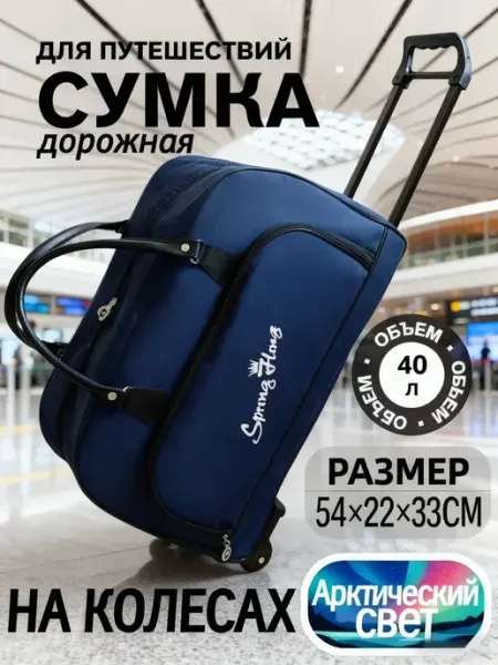 Верный спутник Сумка дорожная ручная кладь на колесах в самолет спортивная