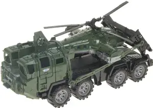 Пластиковая модель Военный тягач "Щит", с вертолетом, для детей, игрушка для песочницы и дома