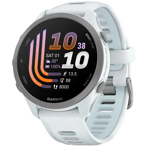 Смарт-часы Garmin Forerunner 170 Music 42.6 мм бело-голубой (010-03920-11)