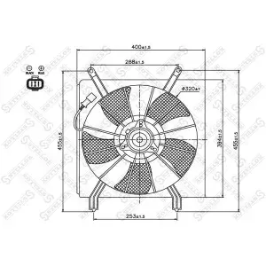 Вентилятор охлаждения honda cr-v 2.0i 02-06 STELLOX 29-99418-SX, oem 19020PM3004